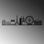 Wallity European Cities Skyline Escultura de pared en Negro